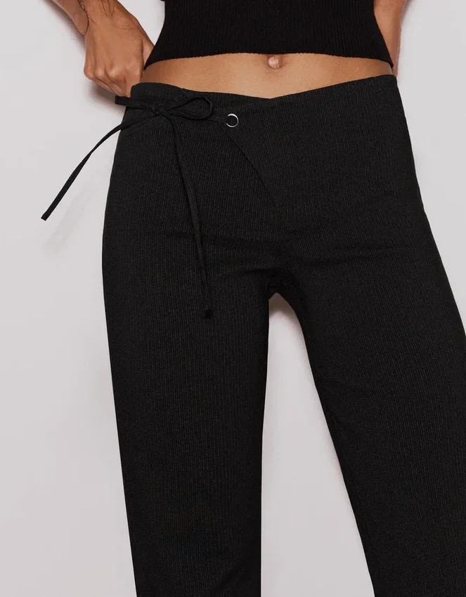 Low-Rise Flared Trousers Low-Rise Flared Trousers