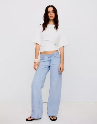 Low-Rise Straight-Leg Jeans – Pants