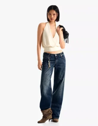 Low-Rise Straight-Leg Jeans – Pants