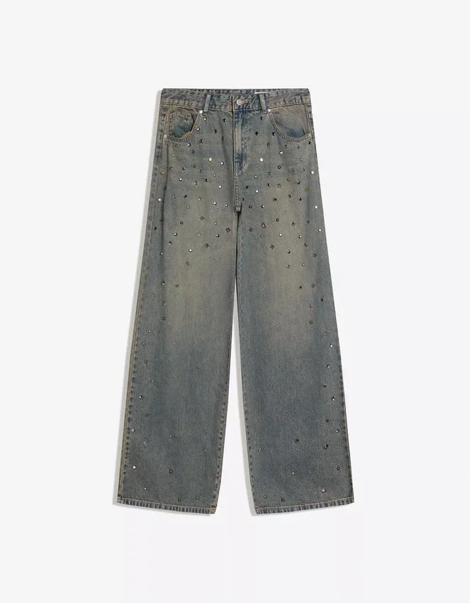 Low-Rise Studded Boyfriend Jeans Low-Rise Studded Boyfriend Jeans