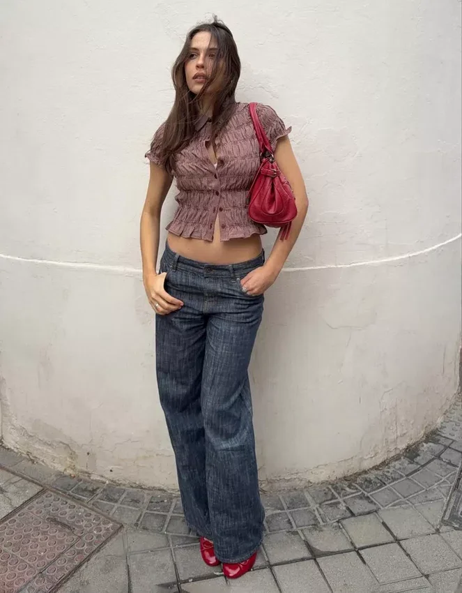 Low-Rise Textured Boyfriend Jeans Low-Rise Textured Boyfriend Jeans