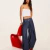Low-Rise Twisted Balloon Fit Jeans – Pants Low-Rise Twisted Balloon Fit Jeans – Pants