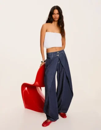 Low-Rise Twisted Balloon Fit Jeans – Pants Low-Rise Twisted Balloon Fit Jeans – Pants