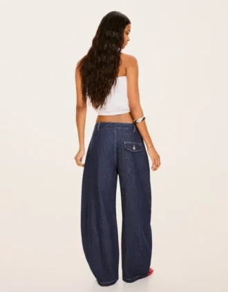 Low-Rise Twisted Balloon Fit Jeans – Pants Low-Rise Twisted Balloon Fit Jeans – Pants