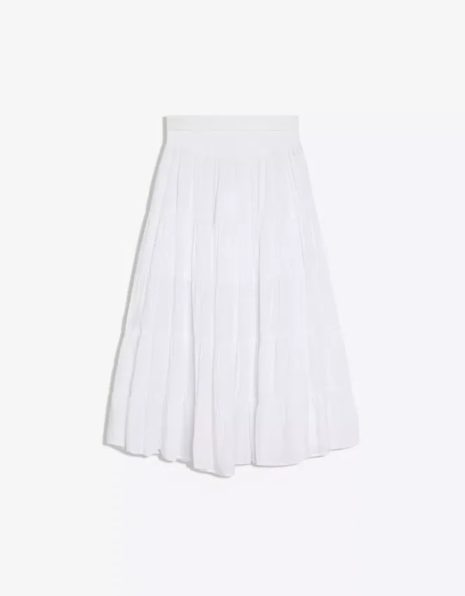 Midi Skirt with Fold-Over Waist Midi Skirt with Fold-Over Waist