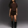 Open-Back Dress with Draped Skirt Open-Back Dress with Draped Skirt