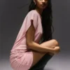 Open-Back Dress with Draped Skirt Open-Back Dress with Draped Skirt