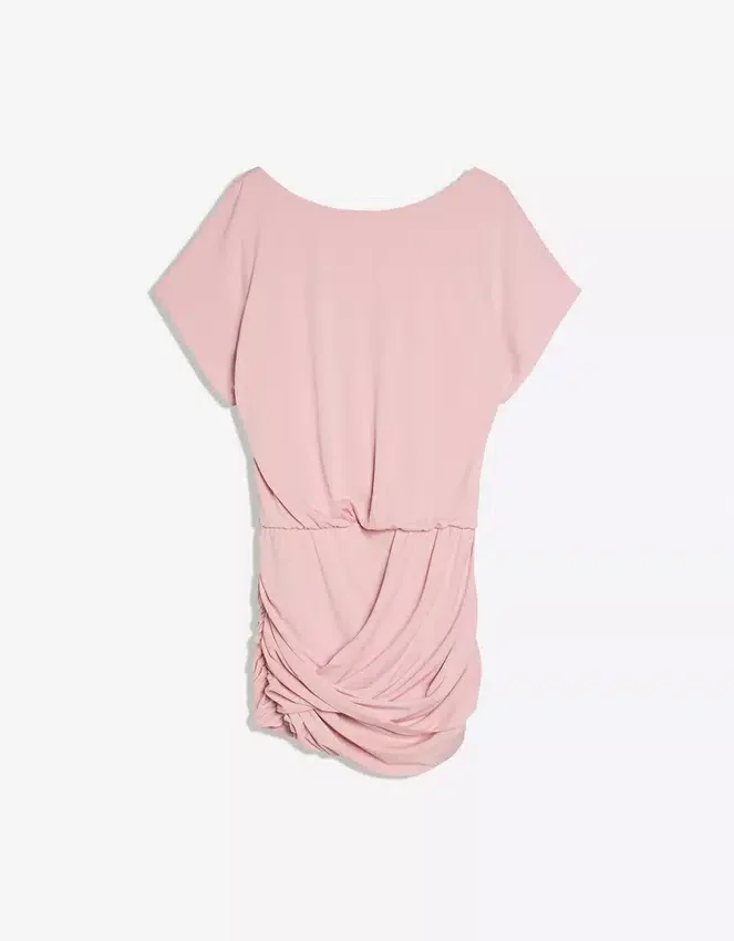 Open-Back Dress with Draped Skirt Open-Back Dress with Draped Skirt