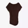 Open-Back Dress with Draped Skirt Open-Back Dress with Draped Skirt