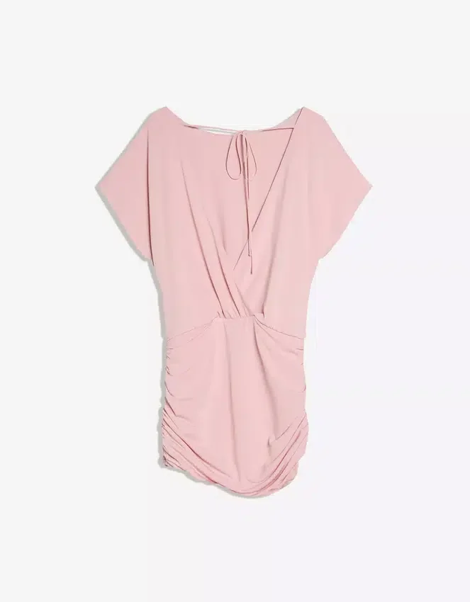 Open-Back Dress with Draped Skirt Open-Back Dress with Draped Skirt