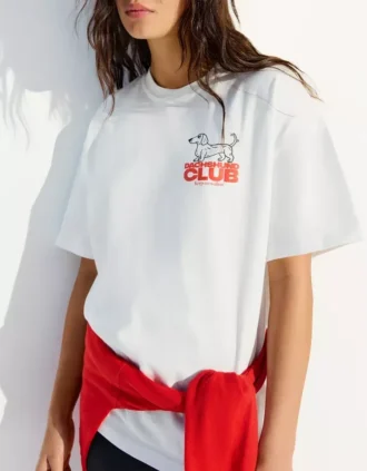 Oversize Short Sleeve Printed T-Shirt – Women
