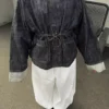 Oversize Textured Denim Jacket Oversize Textured Denim Jacket