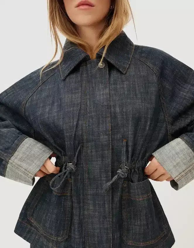 Oversize Textured Denim Jacket – Jackets and Trench Oversize Textured Denim Jacket – Jackets and Trench