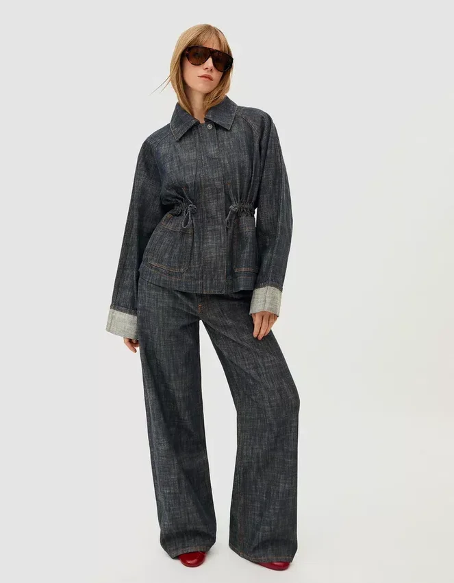 Oversize Textured Denim Jacket – Jackets and Trench Oversize Textured Denim Jacket – Jackets and Trench