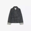 Oversize Textured Denim Jacket Oversize Textured Denim Jacket