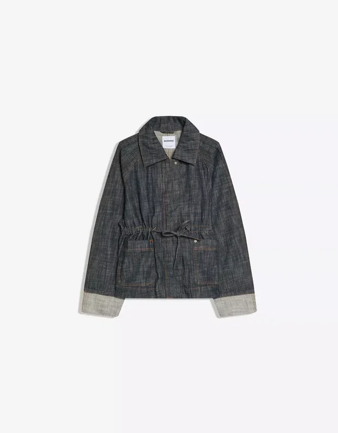 Oversize Textured Denim Jacket Oversize Textured Denim Jacket