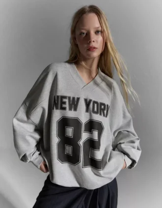 Oversized Printed Sweatshirt
