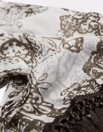 Paisley Fringed Scarf