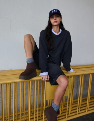 Platform Ankle Boots with Fur Lining – Shoes