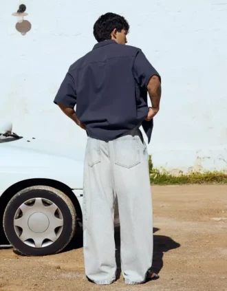 Pleated Barrel Jeans – Jeans – Men