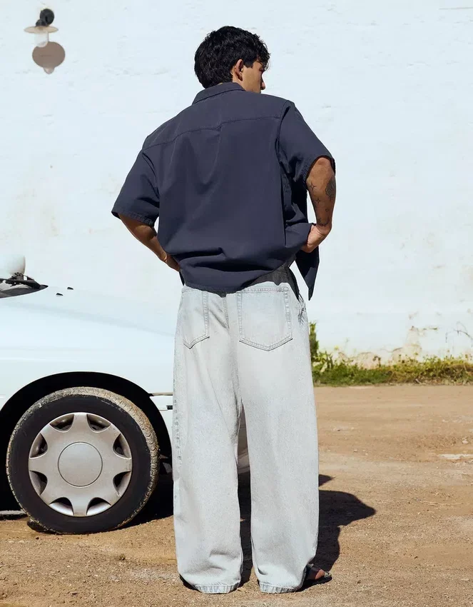 Pleated Barrel Jeans – Jeans – Men Pleated Barrel Jeans – Jeans – Men