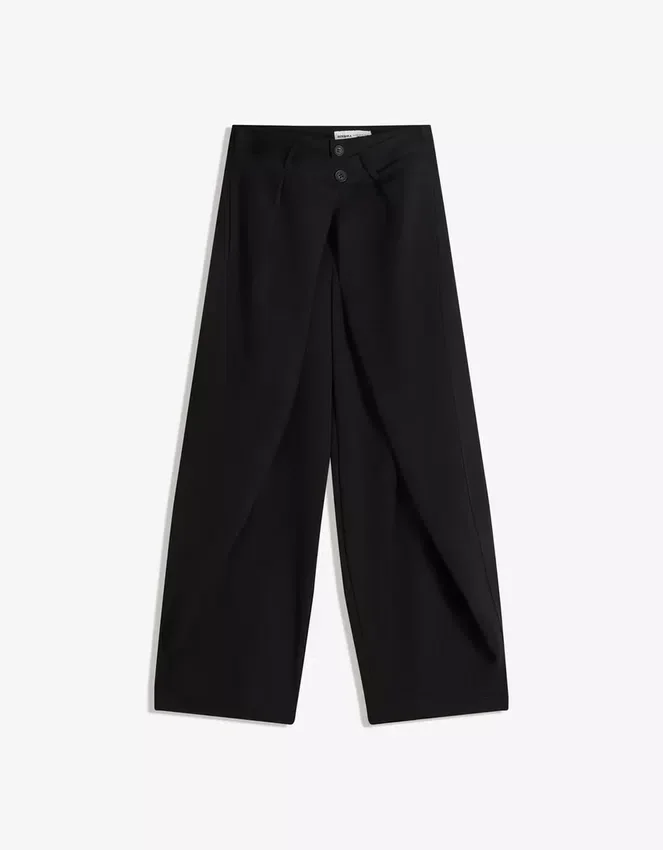Pleated Trousers with Double Button Pleated Trousers with Double Button