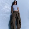 Pleated Trousers with Double Button – Pants Pleated Trousers with Double Button – Pants