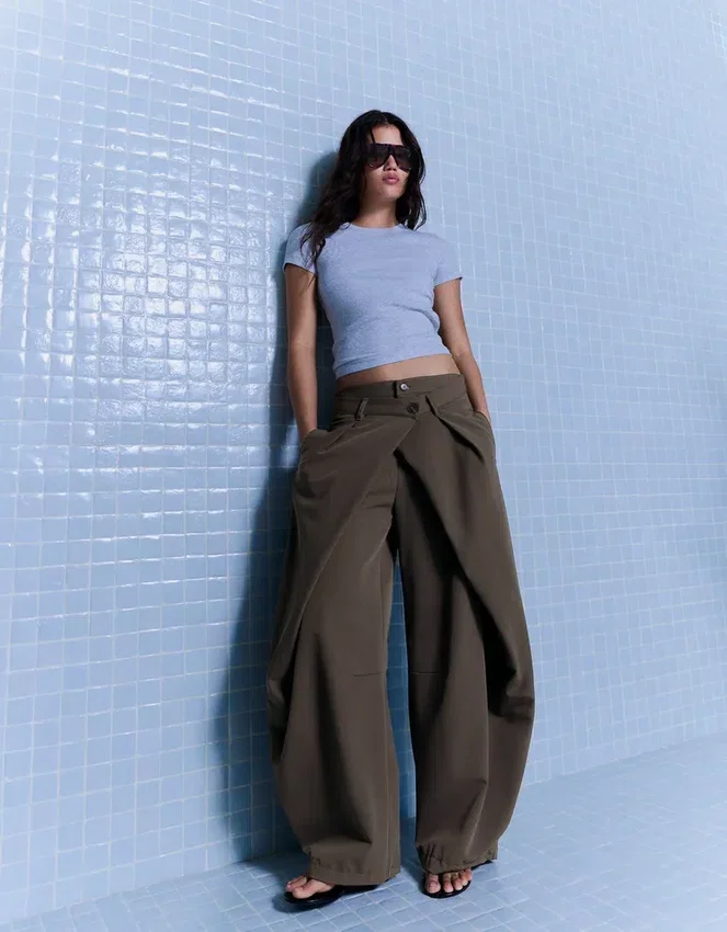 Pleated Trousers with Double Button – Pants Pleated Trousers with Double Button – Pants