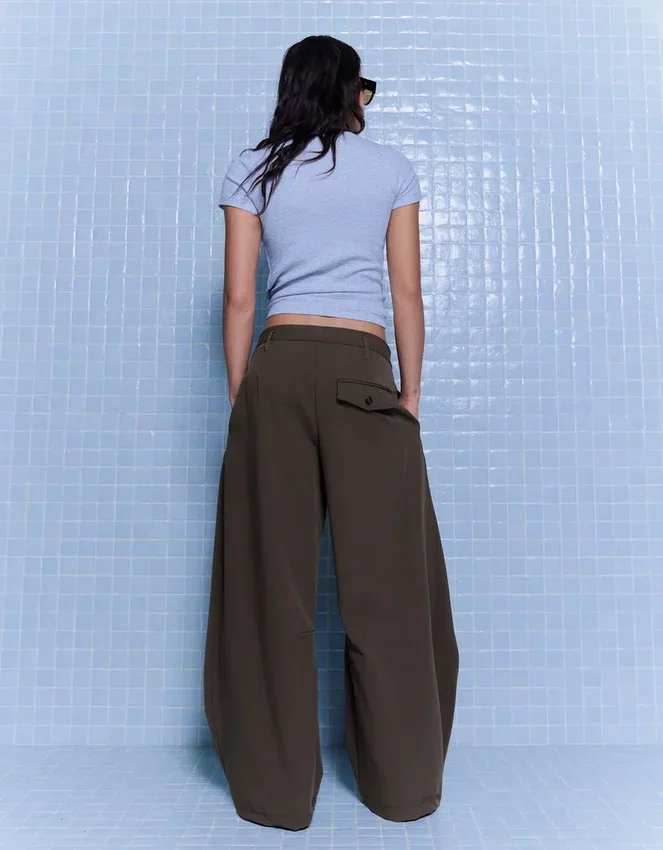 Pleated Trousers with Double Button – Pants Pleated Trousers with Double Button – Pants