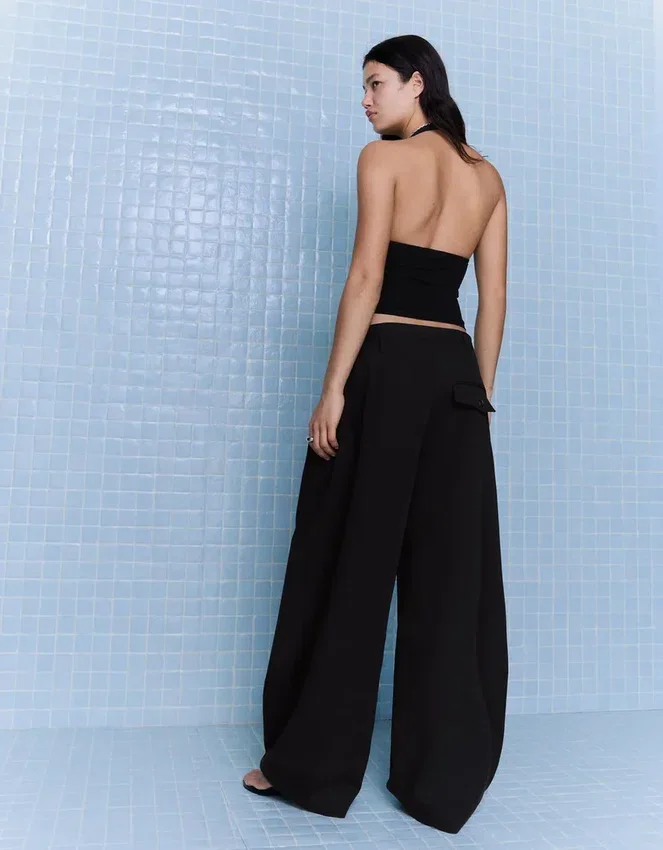 Pleated Trousers with Double Button – Pants Pleated Trousers with Double Button – Pants