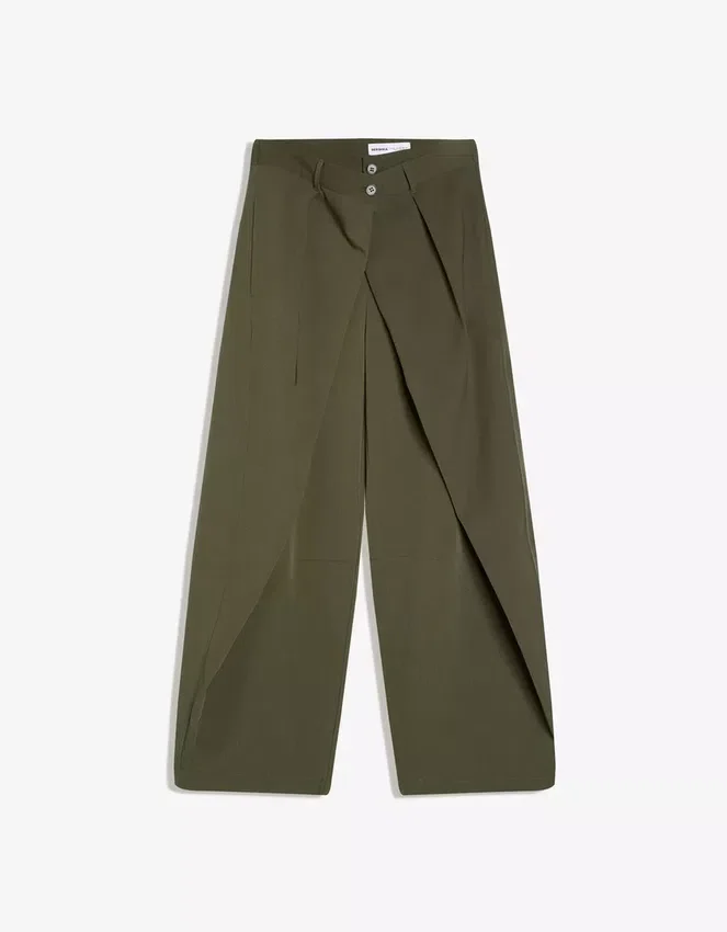 Pleated Trousers with Double Button – Pants Pleated Trousers with Double Button – Pants