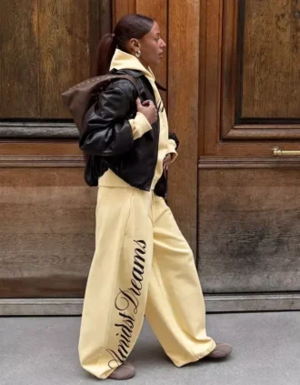 Plush Barrel Printed Trousers