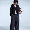 Plush Barrel Trousers with Stoppers