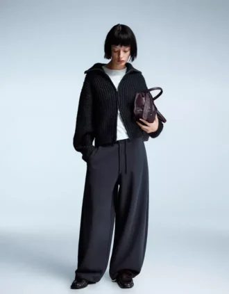 Plush Barrel Trousers with Stoppers