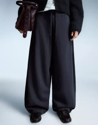 Plush Barrel Trousers with Stoppers