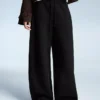 Plush Barrel Trousers with Stoppers