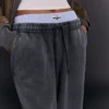 Plush Barrel Trousers with Stoppers – Pants Plush Barrel Trousers with Stoppers – Pants