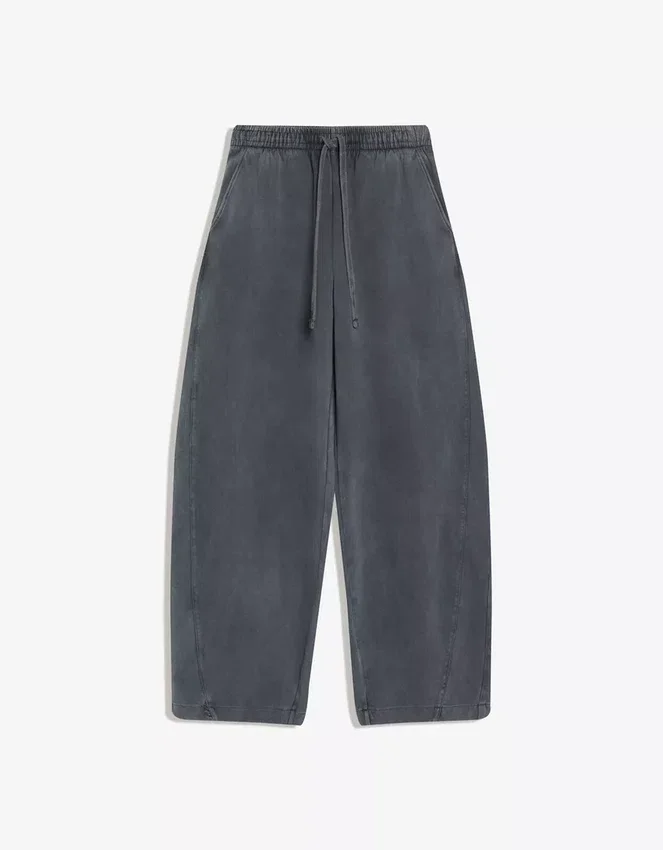 Plush Barrel Trousers with Stoppers – Pants Plush Barrel Trousers with Stoppers – Pants