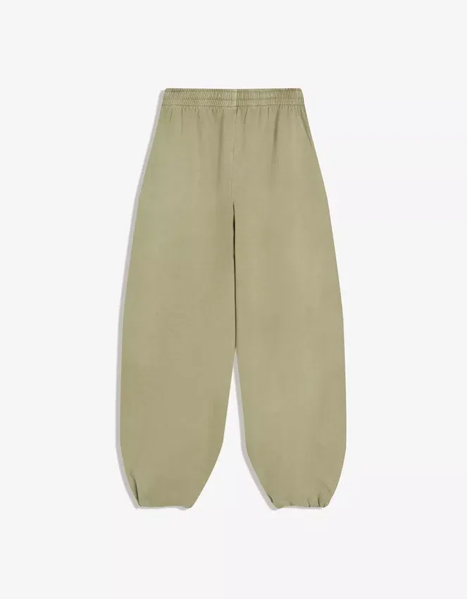 Plush Barrel Trousers with Stoppers – Pants Plush Barrel Trousers with Stoppers – Pants