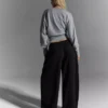 Plush Barrel Trousers with Stoppers – Pants – Women Plush Barrel Trousers with Stoppers – Pants – Women