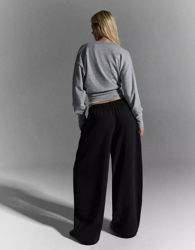 Plush Barrel Trousers with Stoppers – Pants – Women Plush Barrel Trousers with Stoppers – Pants – Women