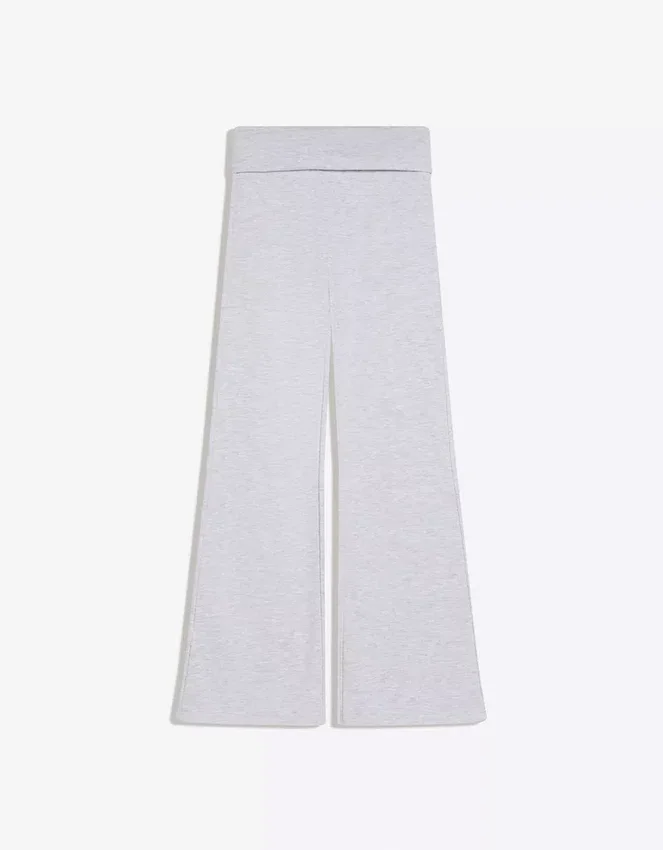 Plush Flared Trousers with Patch Plush Flared Trousers with Patch