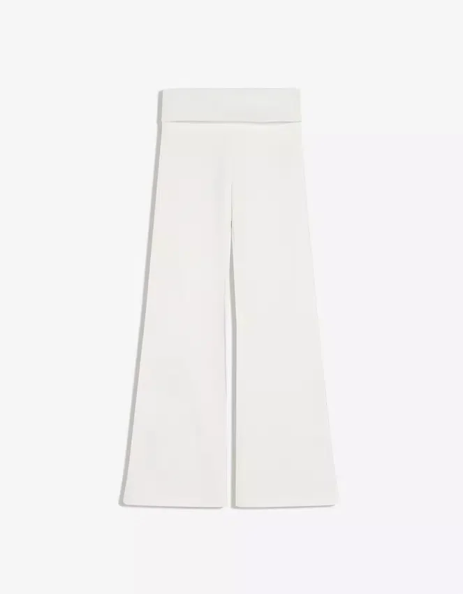 Plush Flared Trousers with Patch Plush Flared Trousers with Patch