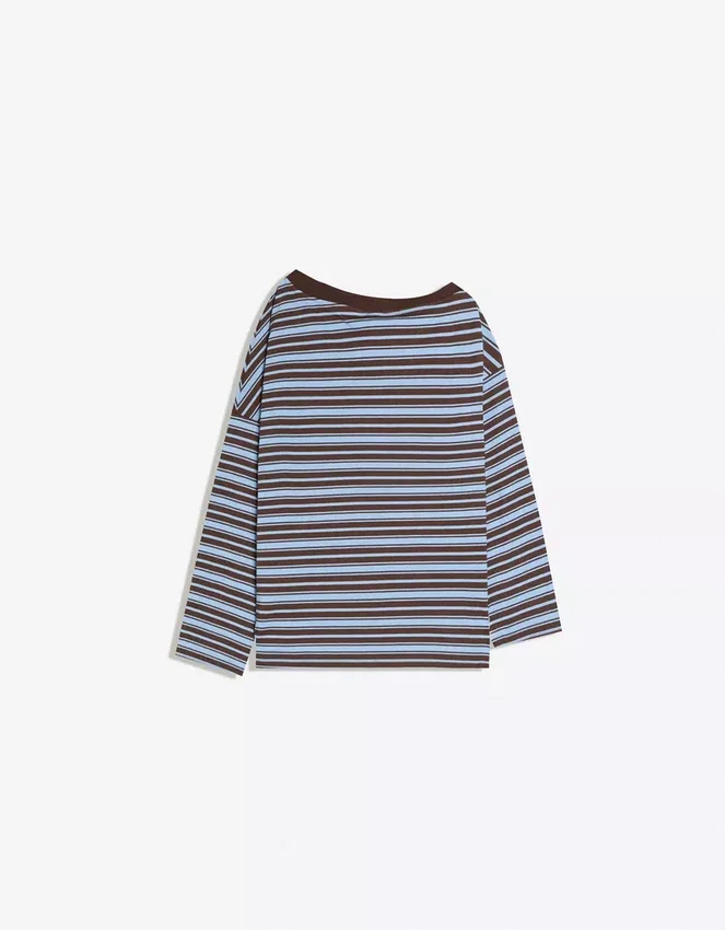 Printed Asymmetric Collar Long Sleeve T-Shirt Printed Asymmetric Collar Long Sleeve T-Shirt