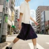 Printed Bermuda Shorts with Elastic Waist – Bershka Lovers