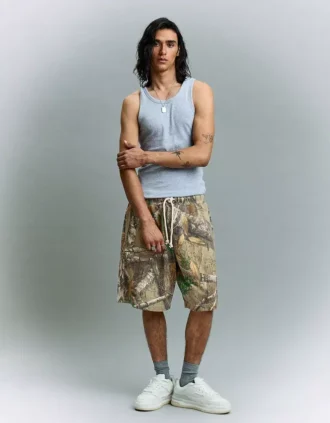 Printed Boxy Fit Bermuda Shorts – Shorts and Jorts – Men