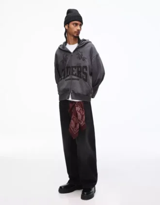 Printed Boxy Fit Hoodie – Sweatshirts & Hoodies