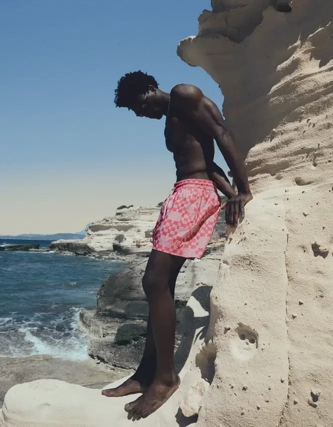 Printed Boxy Fit Swimming Trunks – Accessories Printed Boxy Fit Swimming Trunks – Accessories
