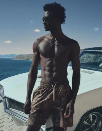 Printed Boxy Fit Swimming Trunks – Accessories