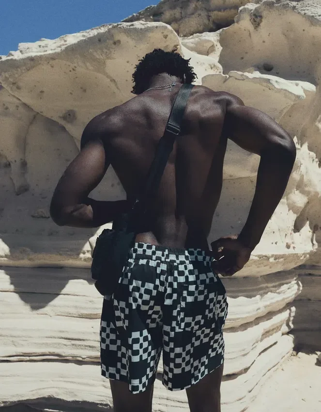 Printed Boxy Fit Swimming Trunks – Accessories Printed Boxy Fit Swimming Trunks – Accessories